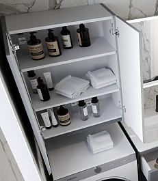 Style Line Шкаф навесной Марелла мини 60 Люкс Plus антискрейтч серый матовый – фотография-3